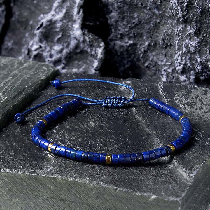 Buddha Stones Natural Lazurite Spacer Bead Positive Balance Bracelet