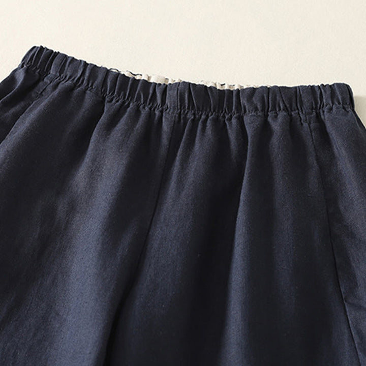 Buddha Stones Daily Plain Simple Design Cotton Linen Women's Pants With Pockets - image 16