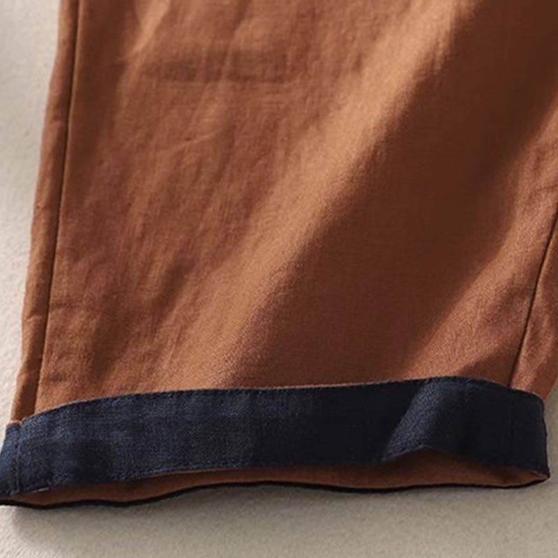 Buddha Stones Commute Color Contrast Drawstring 7-8 Length Women's Pants With Pockets - image 21