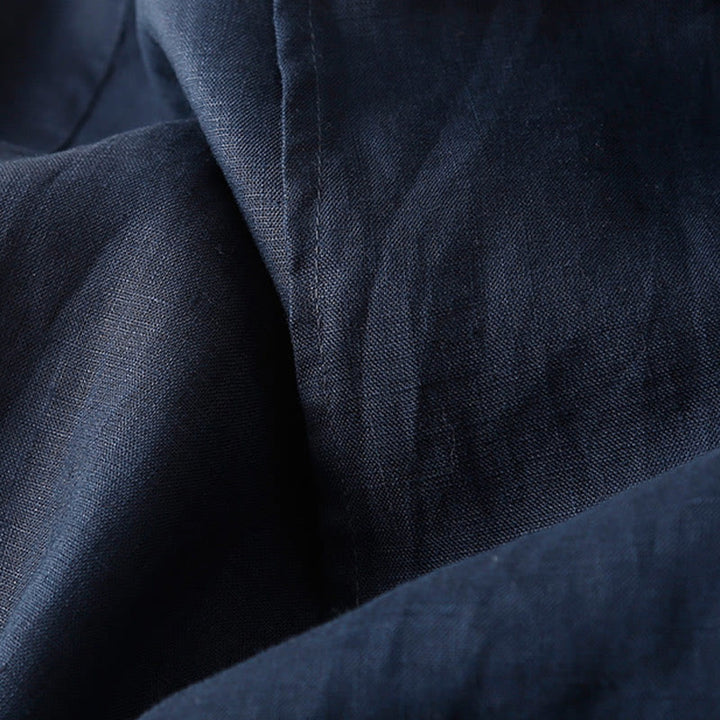 Buddha Stones Vintage Summer Asymmetrical High Waist Women's Cotton Linen Skirt With Pockets - image 6