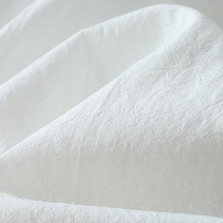 Buddha Stones Casual Color Stitching V-Neck Three Quarter Sleeve Zen Cotton Linen Women's Shirt - image 9