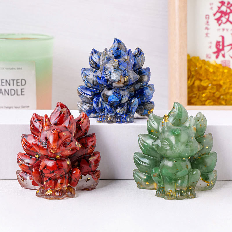 Buddha Stones Small Various Stone Strawberry Quartz Amethyst Green Aventurine Nine Tailed Fox Healing Home Decoration - image 0