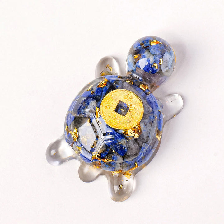 Buddha Stones Small Various Crystal Green Aventurine Amethyst Turtle Copper Coins Luck Home Decoration - Lazurite 5*3cm - image 18