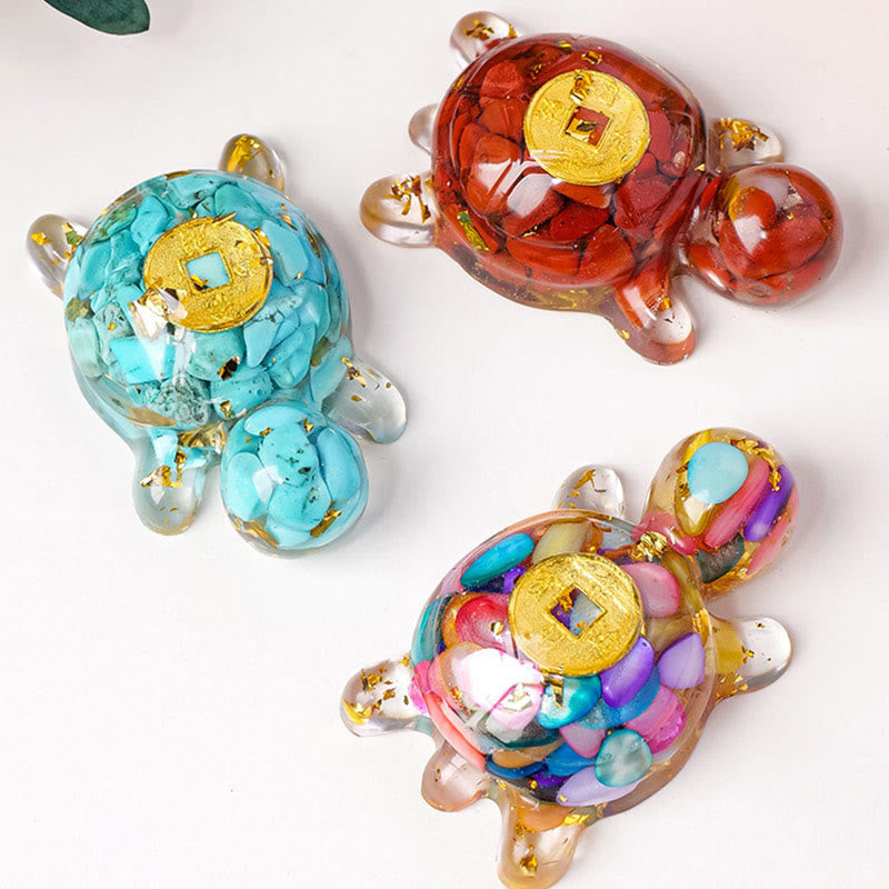 Buddha Stones Small Various Crystal Green Aventurine Amethyst Turtle Copper Coins Luck Home Decoration - image 24