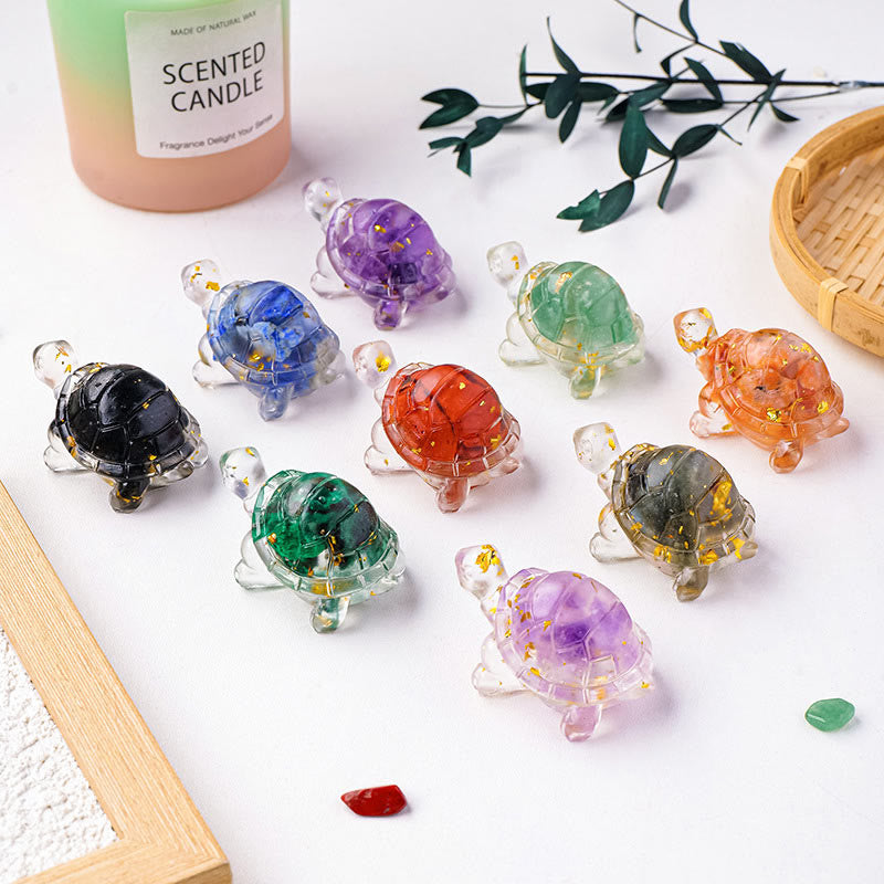 Buddha Stones Various Stone Citrine Green Aventurine Amethyst Mini Turtle Prosperity Home Decoration - image 27