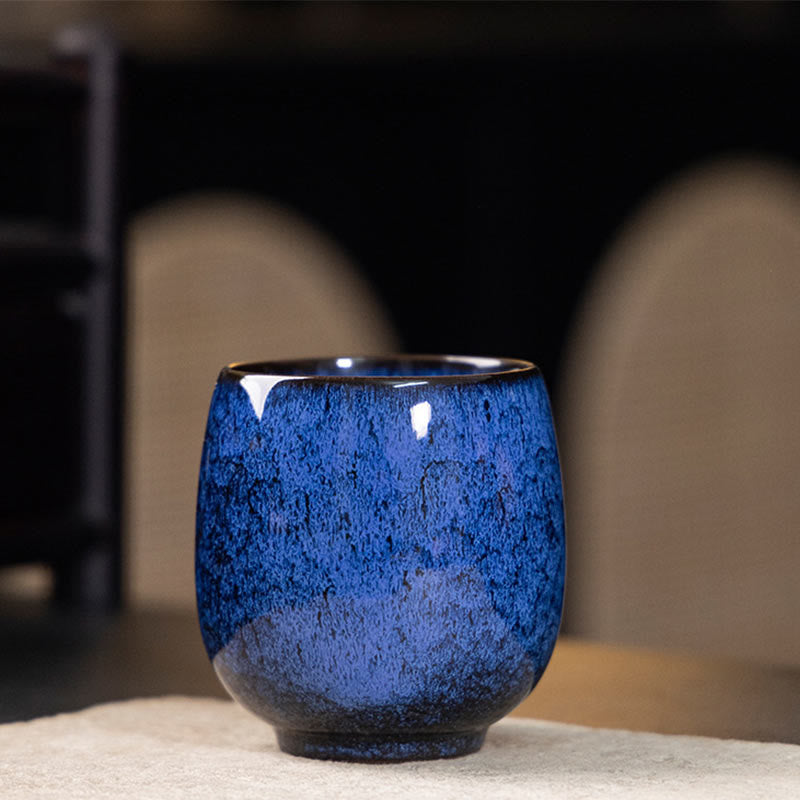 Buddha Stones Handmade Small Chinese Jianzhan Kiln Change Ceramic Teacup Kung Fu Tea Cup 150ml