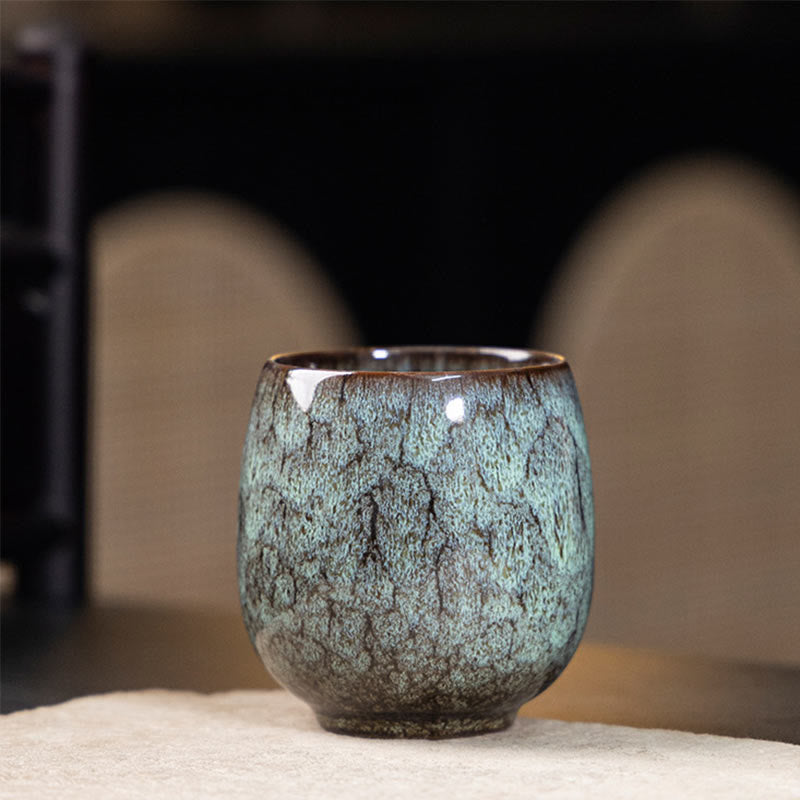 Buddha Stones Handmade Small Chinese Jianzhan Kiln Change Ceramic Teacup Kung Fu Tea Cup 150ml