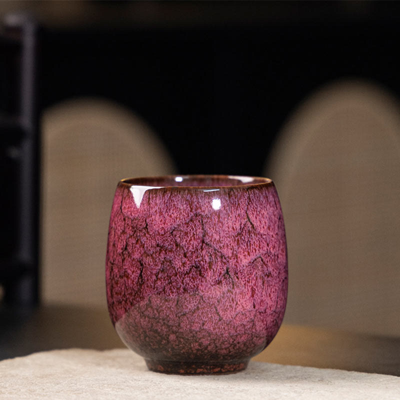 Buddha Stones Handmade Small Chinese Jianzhan Kiln Change Ceramic Teacup Kung Fu Tea Cup 150ml