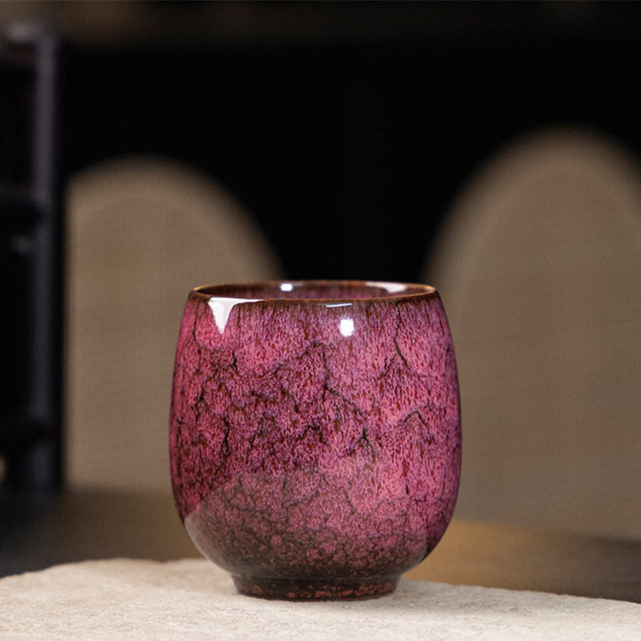 Buddha Stones Handmade Small Chinese Jianzhan Kiln Change Ceramic Teacup Kung Fu Tea Cup 150ml