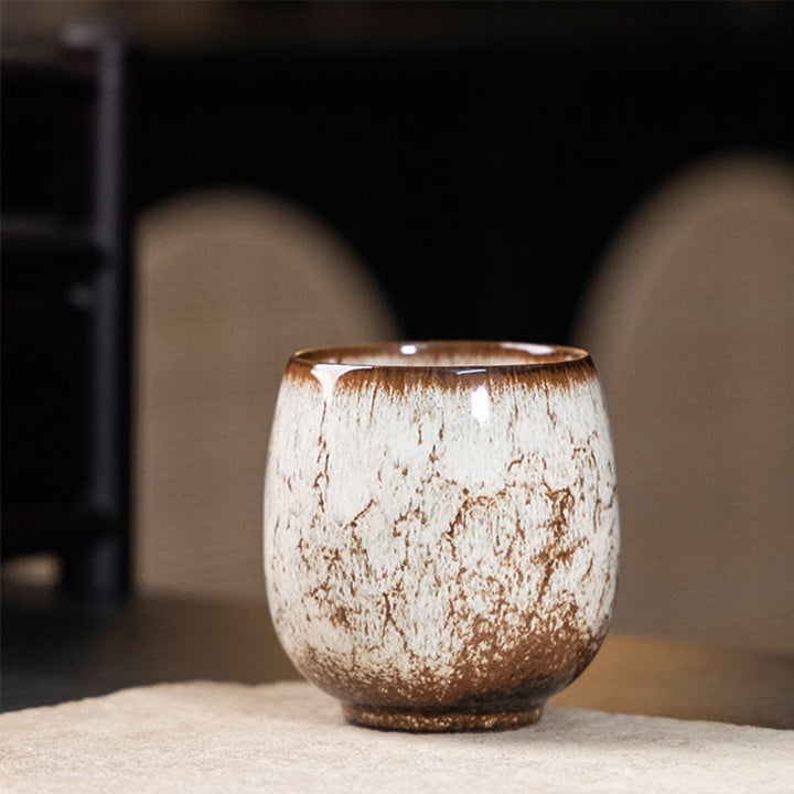 Buddha Stones Handmade Small Chinese Jianzhan Kiln Change Ceramic Teacup Kung Fu Tea Cup 150ml