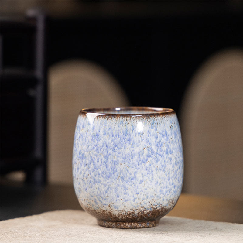 Buddha Stones Handmade Small Chinese Jianzhan Kiln Change Ceramic Teacup Kung Fu Tea Cup 150ml