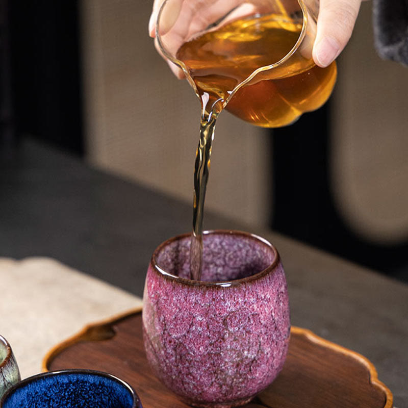 Buddha Stones Handmade Small Chinese Jianzhan Kiln Change Ceramic Teacup Kung Fu Tea Cup 150ml