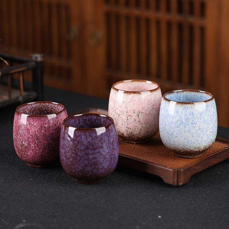 Buddha Stones Handmade Small Chinese Jianzhan Kiln Change Ceramic Teacup Kung Fu Tea Cup 150ml