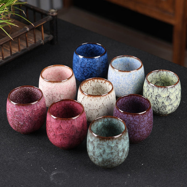 Buddha Stones Handmade Small Chinese Jianzhan Kiln Change Ceramic Teacup Kung Fu Tea Cup 150ml