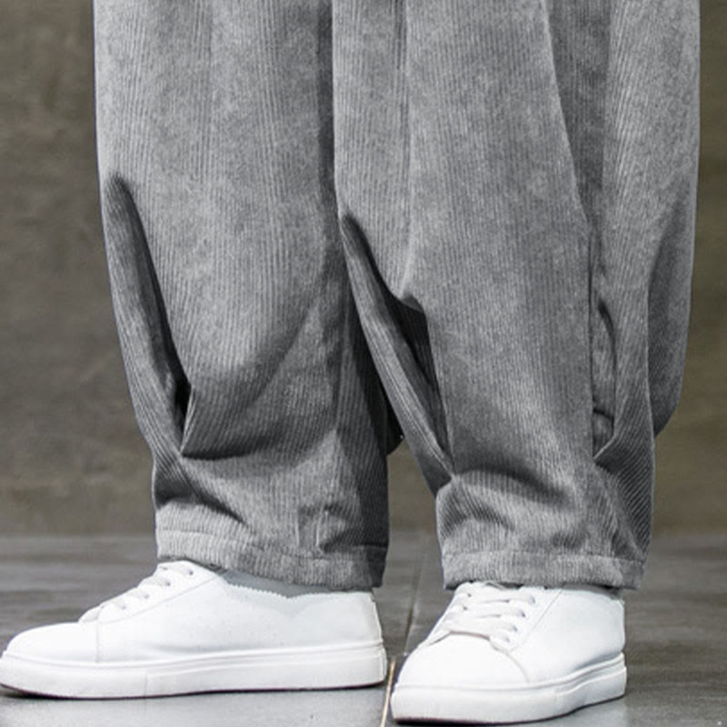 Buddha Stones Casual Plain Cotton Bloomer Men's Pants With Pockets - image 17