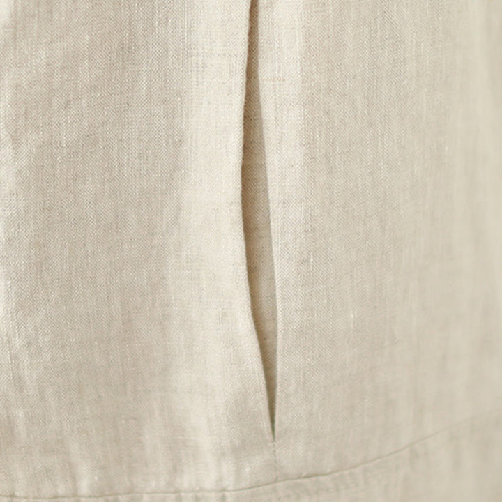 Buddha Stones Vintage Casual Pleated Design Cotton Women's Wide Leg Cropped Pants With Pockets - image 19