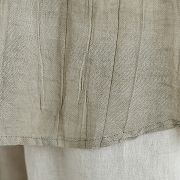 Buddha Stones Summer Wrinkles Simple Design Crew Neck Cotton Linen Women's Sleeveless Vest Waistcoat - image 9