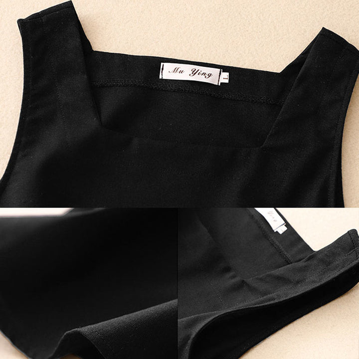 Buddha Stones Summer Square Collar Women's Cotton Linen Sleeveless Vest - image 13