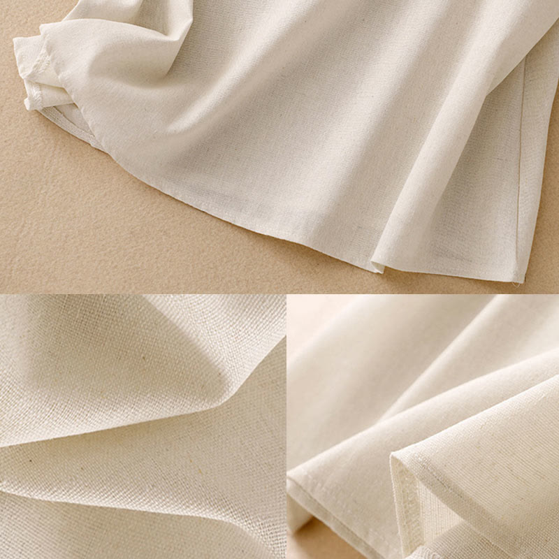 Buddha Stones Summer Square Collar Women's Cotton Linen Sleeveless Vest - image 9