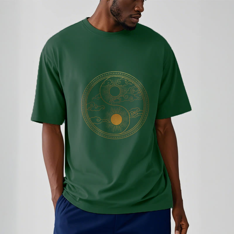 Buddha Stones Yin Yang Sun Auspicious Clouds Tee T-shirt - image 7