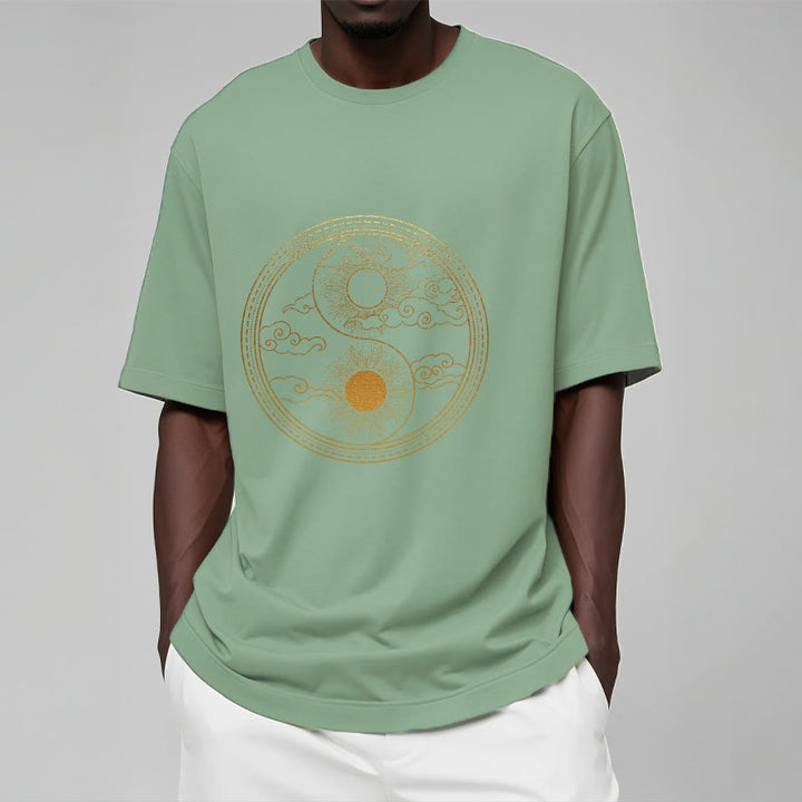 Buddha Stones Yin Yang Sun Auspicious Clouds Tee T-shirt - image 16