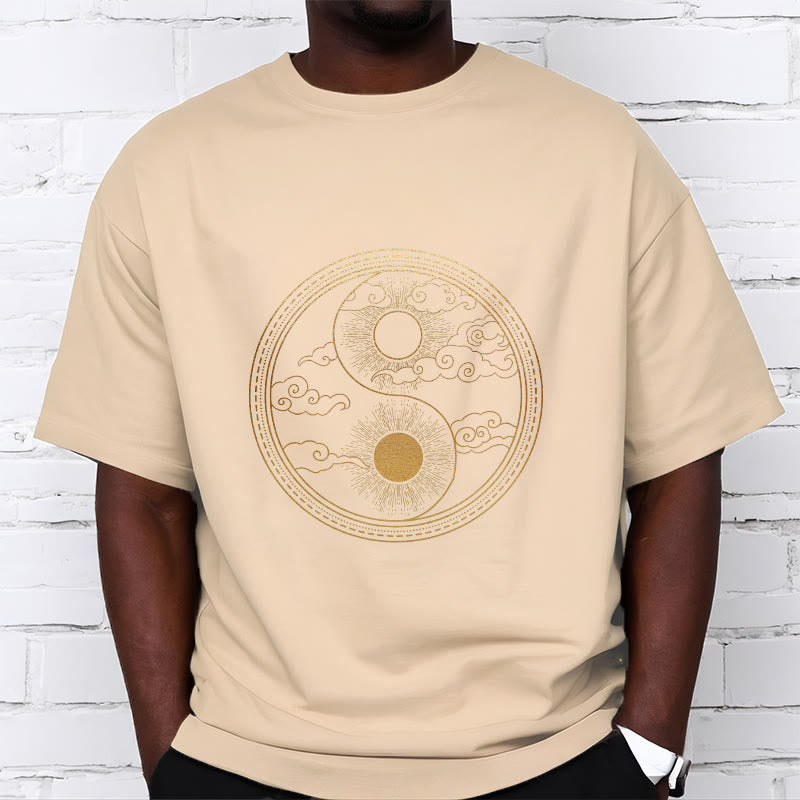 Buddha Stones Yin Yang Sun Auspicious Clouds Tee T-shirt - image 14