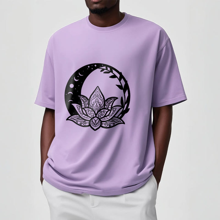 Buddha Stones Lotus Flower Sun Moon Intertwining Vines Tee T-shirt - image 17