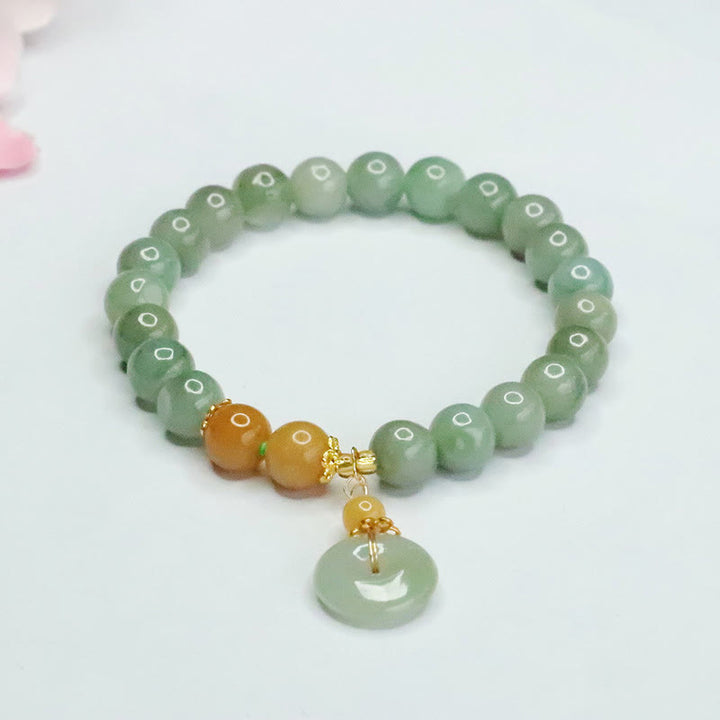 Buddha Stones Jade Beads Peace Buckle Prosperity Abundance Bracelet