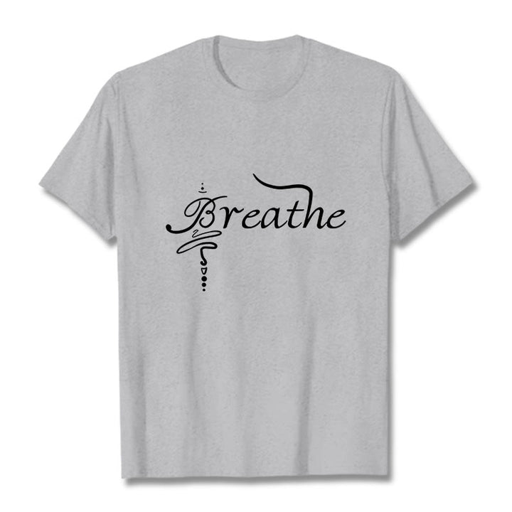 Buddha Stones Breathe Word Tee T-shirt - LightGrey - 2XL - image 20