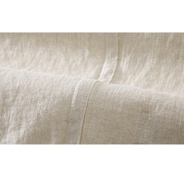 Buddha Stones Vintage Plain Tang Suit Chinese Frog-Button Cotton Linen Men's Shirt With Pockets - image 8