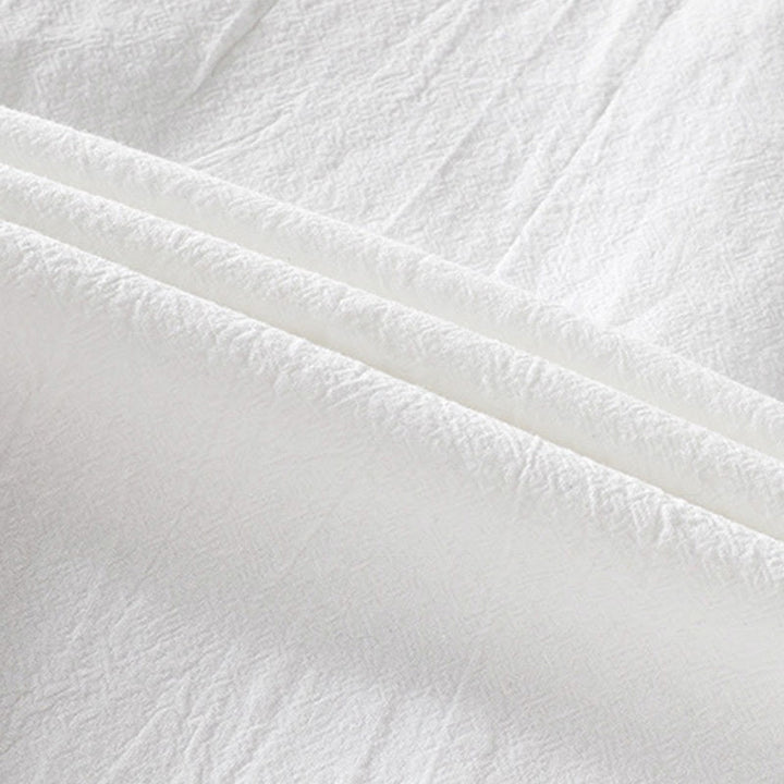 Buddha Stones Vintage Casual Plain Single Breasted Three Quarter Sleeve Men's Cotton Linen Shirt With Pocket