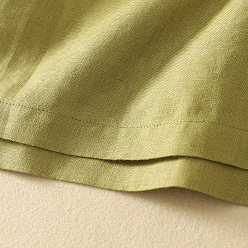 Buddha Stones Summer Casual Plain Women's V-neck Design Half Sleeve Cotton T-shirt - image 3