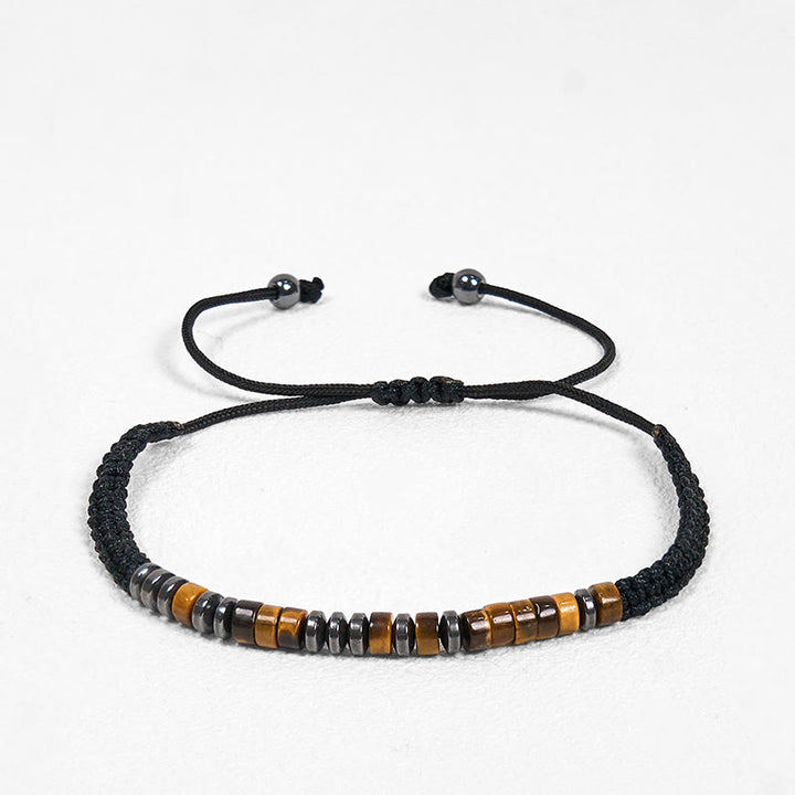 Buddha Stones 3Pcs Tiger Eye Lava Rock Protection Bracelet Set - image 11