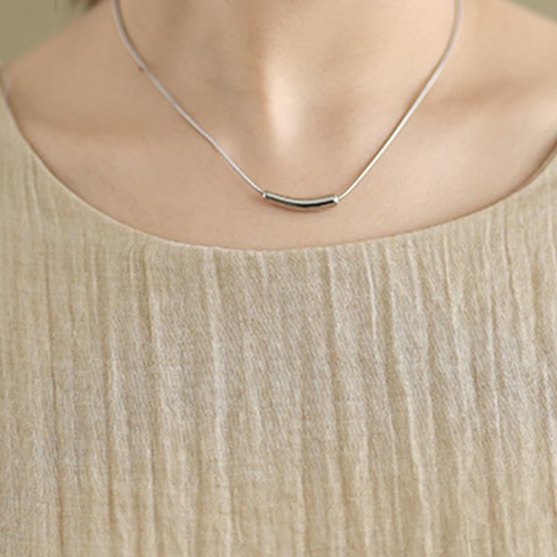 Buddha Stones Summer Casual Plain Design Crew Neck Short Sleeve Cotton Linen Blended Double Layer Midi Dress - image 7