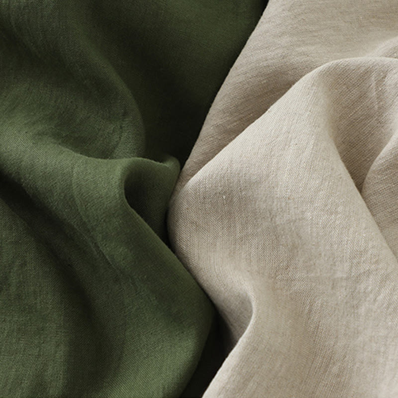 Buddha Stones Daily Casual Pure Color V-Neck Simple Buttons Design Sleeveless Midi Dress - image 19