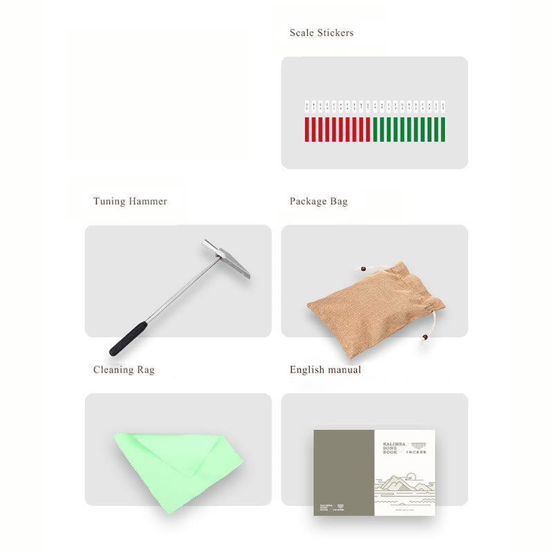 Buddha Stones Kalimba 17/21 Keys Thumb Piano Beech Wood Deep Sea Blue Whale Portable Finger Piano