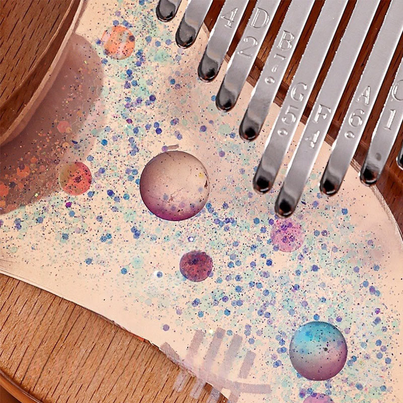 Buddha Stones Kalimba 17/21 Keys Thumb Piano Beech Wood Planet Universe Portable Finger Piano