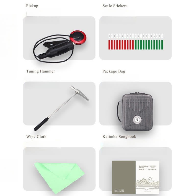 Buddha Stones 21 Keys Kalimba Thumb Piano Yellow Sandalwood Portable Finger Piano