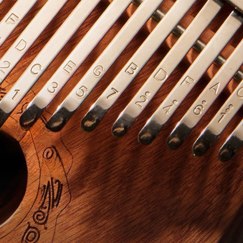 Buddha Stones 21 Keys Kalimba Thumb Piano Yellow Sandalwood Portable Finger Piano