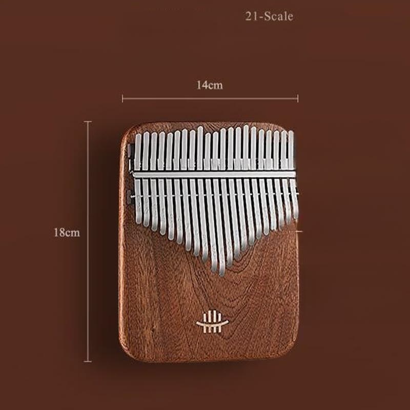 Buddha Stones 21 Keys Kalimba Thumb Piano Yellow Sandalwood Retro Portable Finger Piano