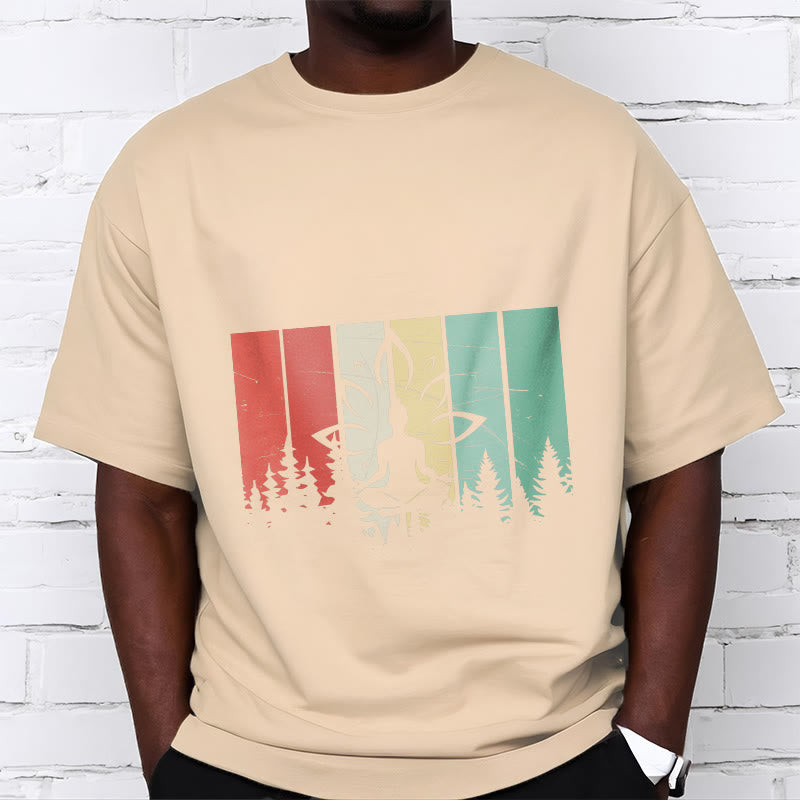Buddha Stones Buddha Statue Meditating In Lotus Position Shadow Pattern Cotton Tee T-shirt - image 9