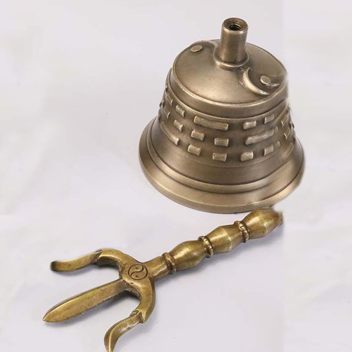Buddha Stones Handmade Tibetan Meditation Vajra Dorje Bell Gourd Yin Yang Copper Enlightenment Decoration - image 1