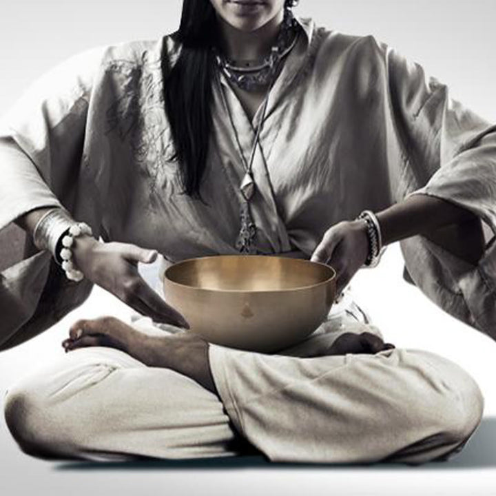 Buddha Stones Handmade Nepal Golden Singing Bowl for Healing and Meditation Sound Bowl Set - image 20