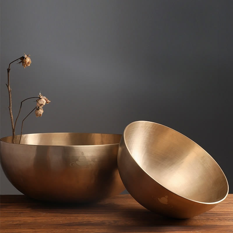 Buddha Stones Handmade Nepal Golden Singing Bowl for Healing and Meditation Sound Bowl Set - image 16