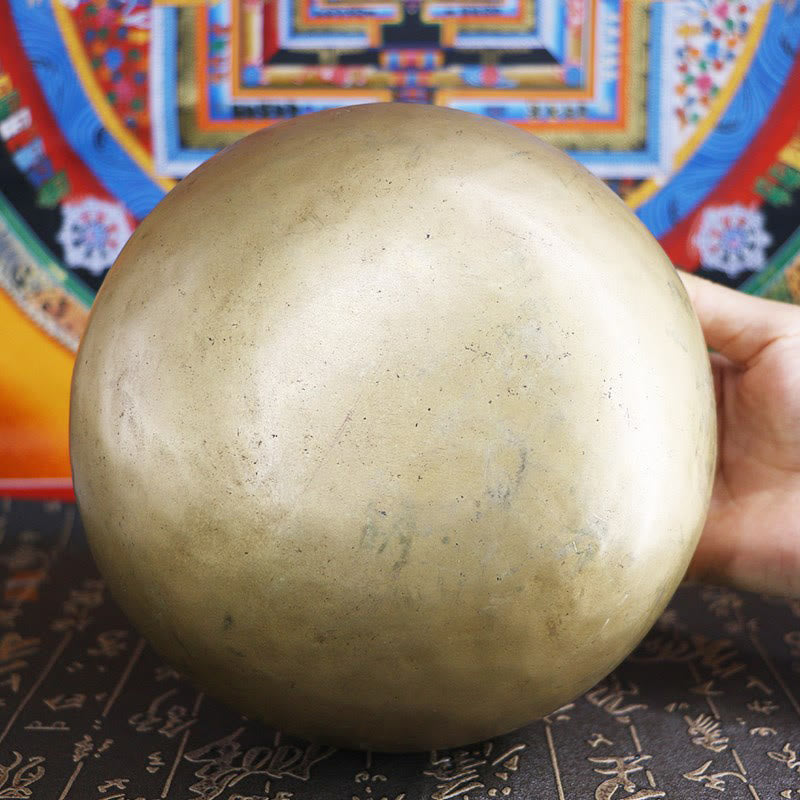 Buddha Stones Handmade Nepal Golden Singing Bowl Simple Design for Healing and Meditation Sound Bowl Set - image 14
