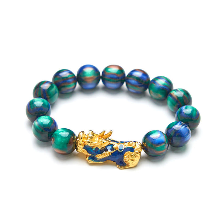 Buddha Stones Colorful Sea Willow Color Change PiXiu Positive Healing Bracelet - image 12