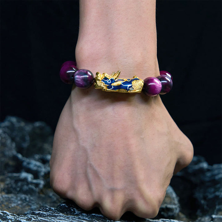 Buddha Stones Colorful Sea Willow Color Change PiXiu Positive Healing Bracelet - image 8