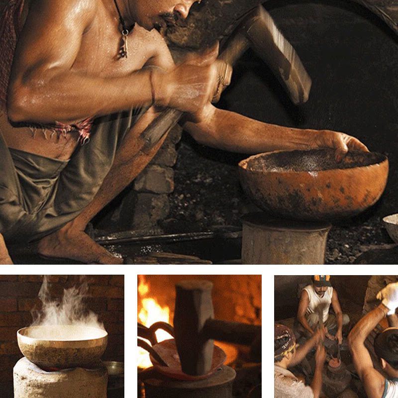 Buddha Stones Handmade Mini Small Singing Bowl for Healing and Meditation Sound Bowl Set 1.57*0.98 IN - image 13