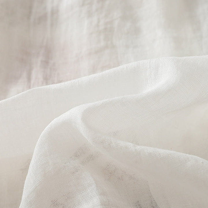 Buddha Stones Casual Artistic Embroidery Leaves Pattern Women's Cotton Linen Three Quarter Sleeve Shirt Cardigan - image 21