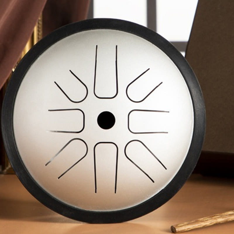 Buddha Stones Steel Tongue Drum Sound Healing Yoga Meditation Drum Kit 8 Note 6 Inch Percussion Instrument